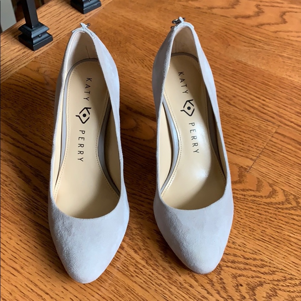 Katy Perry Gray Suede Heels